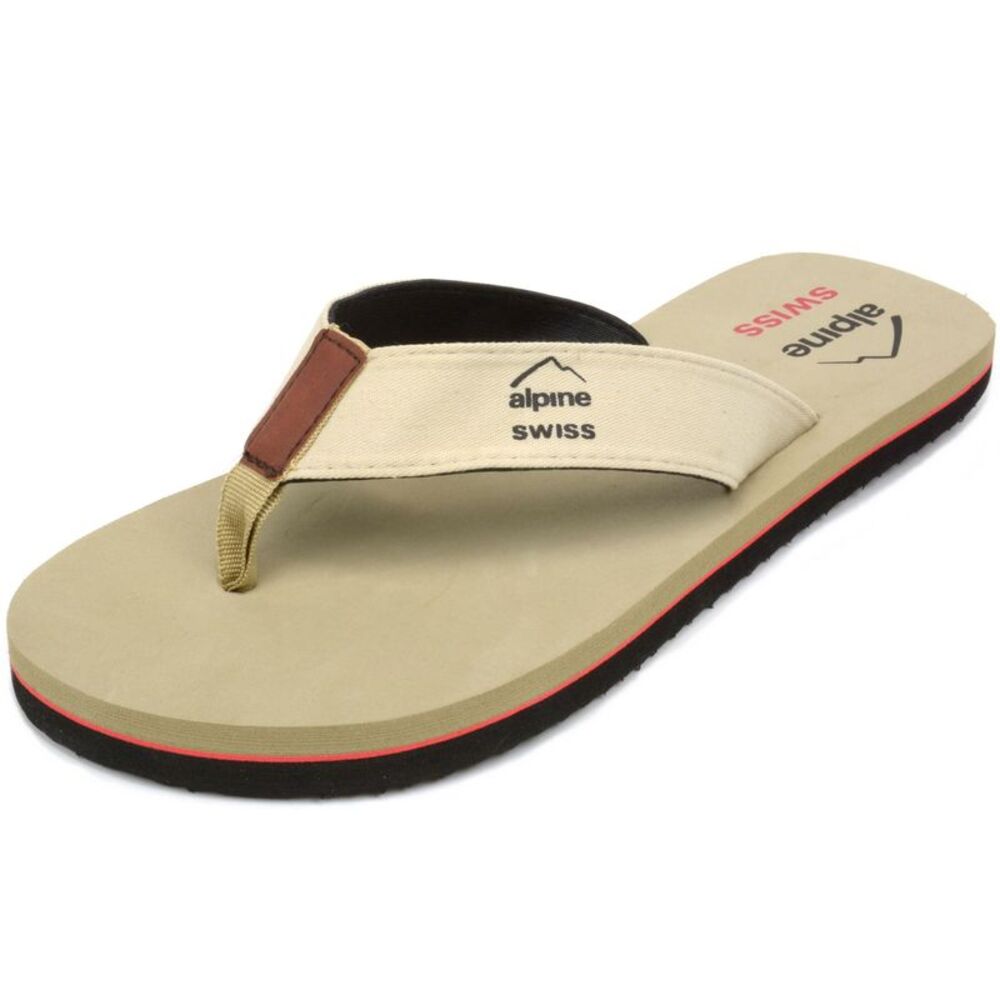 Alpine Swiss Mens Flip Flops Beach Sandals Lightweight EVA Sole Comfort Thongs